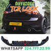 DIFFUSORE POSTERIORE CON LED per VW GOLF 7.5 dal 2017 "TCR Look" Nero Lucido
