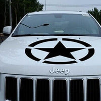 Adesivo Stella Universale per Camion Jeep Wrangler JK o Altre Auto Nero