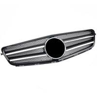 per Mercedes C W204 07-14 Griglia Radiatore Nero Cromato Look AMG