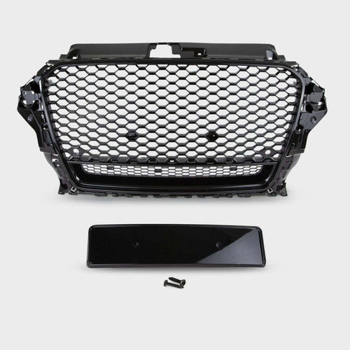 per AUDI A3 8V 2012-2016 Griglia RS Look a Nido D'ape Nero PDC