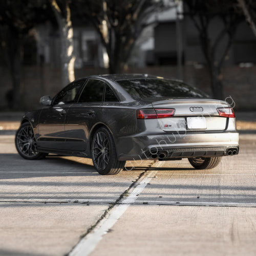 S6 Replica per AUDI A6 4G C7 2015-2018 DIFFUSORE POSTERIORE SOTTO PARAURTI