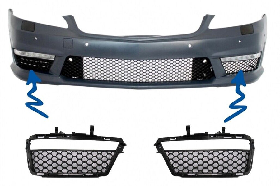 Griglie laterali paraurti anteriore Fendinebbia DRL per Mercedes Classe S W221 (