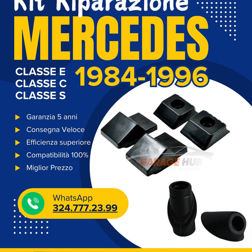 Kit Riparazione cofano + antenna per Mercedes Classe, S C W124 A124 C124 6 pezzi