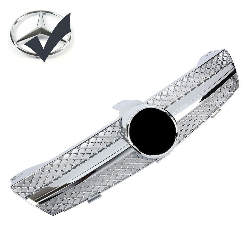 Griglia sportiva per Mercedes W219 CLS 2004-2008 cromata AMG LOOK