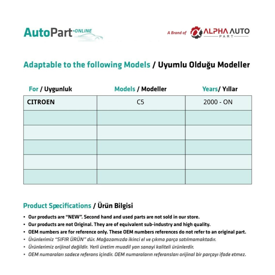 Kit Riparazione Alzacristalli Porta Anteriore Destra-Sinistra Citroen C5 – vista 2