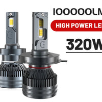 Kit 2✖️Lampadine LED FARI H4 durata oltre 50.000 ore -> 12000 LM EXTRA LUMINOSE
