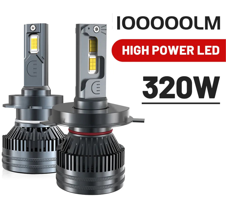 Kit 2✖️Lampadine LED FARI H4 durata oltre 50.000 ore -> 12000 LM EXTRA LUMINOSE