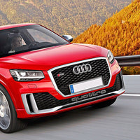 per AUDI Q2 2016-2020 Griglia Radiatore Ottica RSQ2 Nero Argento