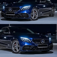 per Mercedes C205 Coupe 18-21 Griglia Radiatore Panamericana 360° AMG