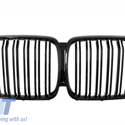 Griglie renali centrali per BMW X5 G05 (2018-up) Double Stripe M Design Piano Bl