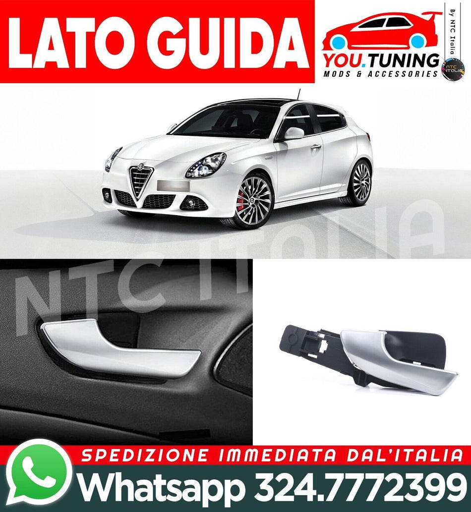 ALFA ROMEO GIULIETTA MANIGLIA INTERNA ANTERIORE SX LATO GUIDATORE CROMATA✅