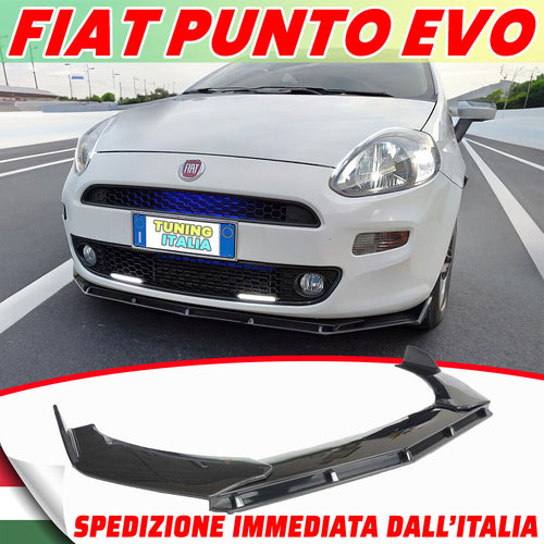 ⭐iat Punto EVO Diffusore Anteriore ABS *SPORT STYLE* Spoiler Sotto Paraurti L...