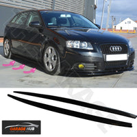 TOP SELLER Sotto Minigonne per AUDI A3 8P 8V 8Y *RS-Look* Laterali Nero ABS