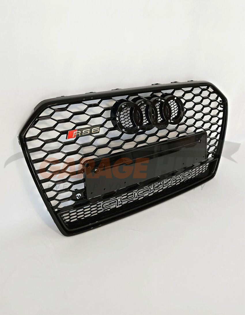 Griglia a nido d'ape TOTAL BLACK RS6 Quattro Design per Audi A6 4G C7 2014-2018