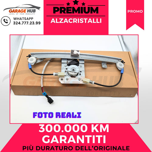 ALZACRISTALLI SUPER DURATA + MOTORINO-> ANT. DESTRA-> FIAT 500 3 Porte >2007