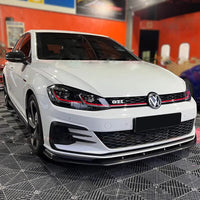 SPLITTER LAMA ANTERIORE paraurti per VW GOLF 7 7.5 GTI / GTD R Nero Lucido