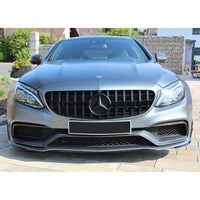per Mercedes C63 AMG W205 14-21 Griglia Anteriore GTR Look Nero