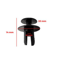 Clip di fissaggio per cofano Mercedes GLK W204 (10 pezzi)