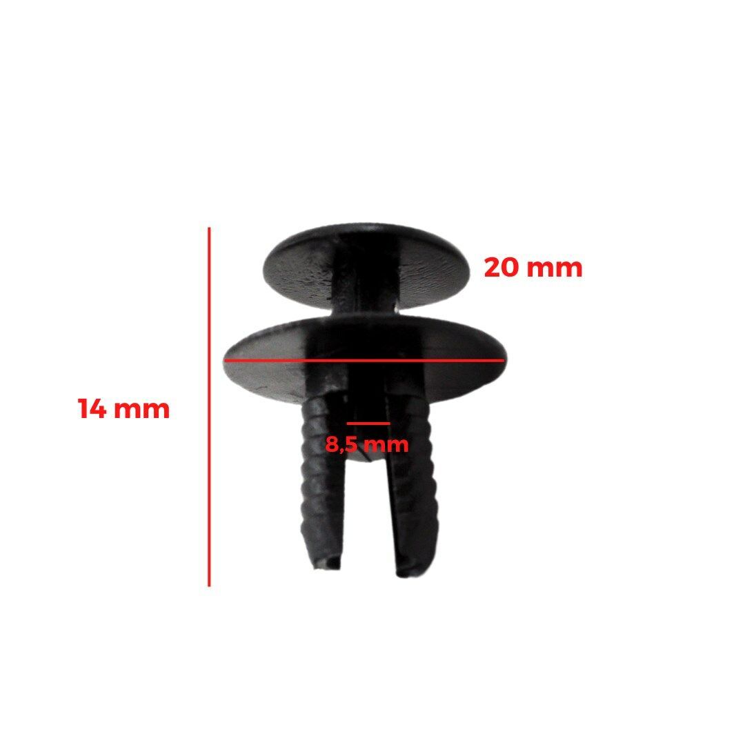 Clip di fissaggio per cofano Mercedes GLK W204 (10 pezzi) – vista 3