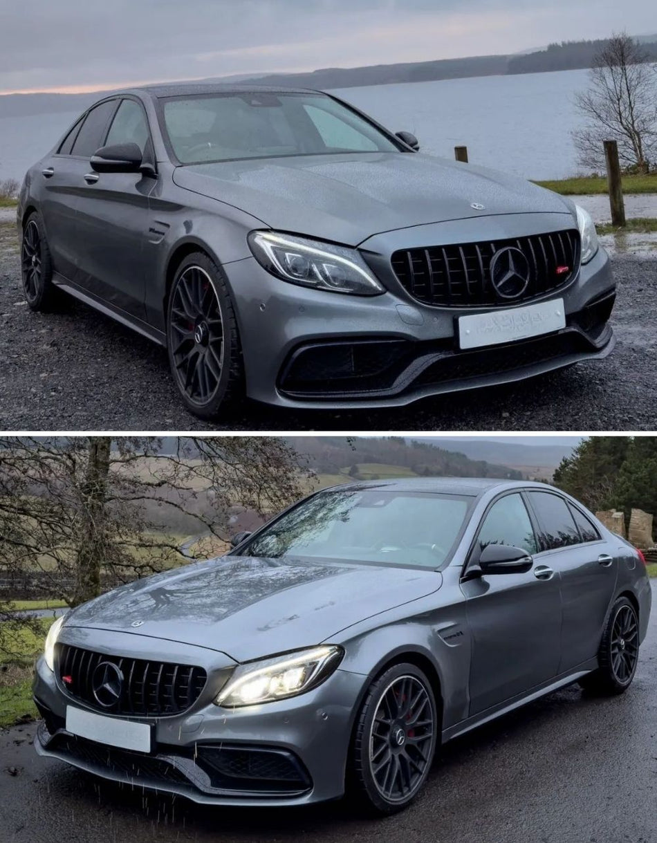 per Mercedes C63 AMG W205 18-21 Griglia Anteriore Panamericana