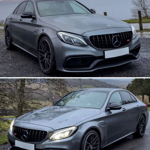 per Mercedes C63 AMG W205 18-21 Griglia Anteriore Panamericana