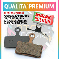 Coppia PASTIGLIE G03S in Resina Freno Shimano DEORE XTR XT SLX ALFINE