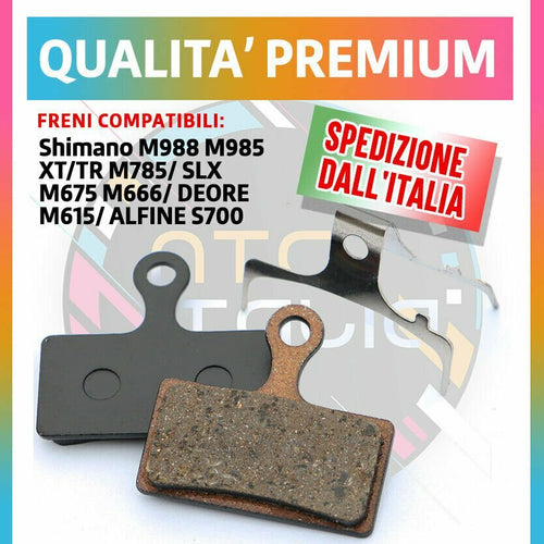 Coppia PASTIGLIE G03S in Resina Freno Shimano DEORE XTR XT SLX ALFINE