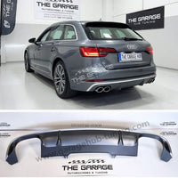 DIFFUSORE Posteriore RS4 per Audi A4 B9-8W (2015-2019) con Bordatura SILVER