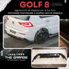 DIFFUSORE POSTERIORE ✨R LOOK✨ per VW GOLF 8 TSI TDI con 2 Uscite singole NERO