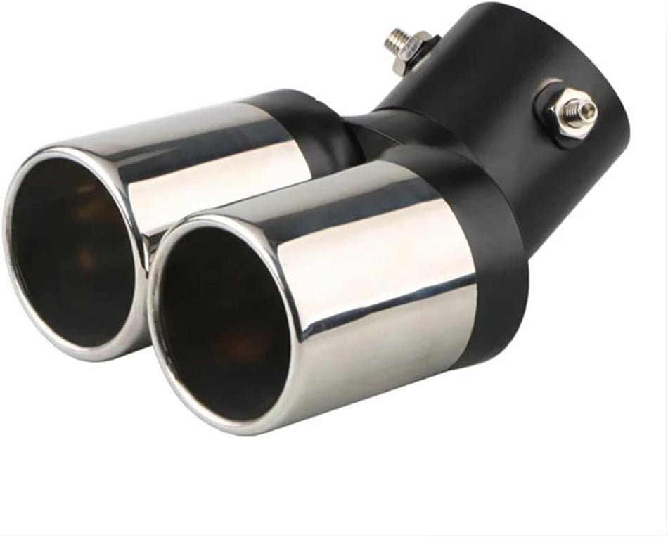 Doppi Terminali INOX Auto 62mm Curvati per scarichi marmitte✅da 3,8cm a 5,7cm