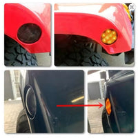 Coppia Frecce Laterali LED Nere Fumè  per Jeep Wrangler JK 07-17 - IMPERMEABILI