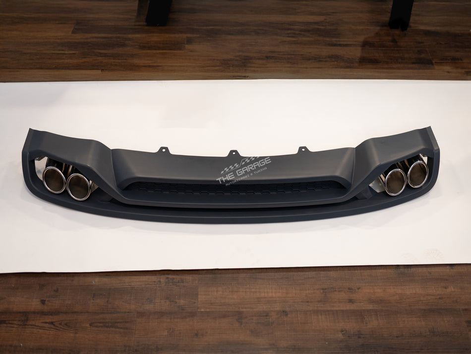 DIFFUSORE ABT DESIGN + TERMINALI INOX per AUDI A4 B8 2012-2015 (NON per SLINE)