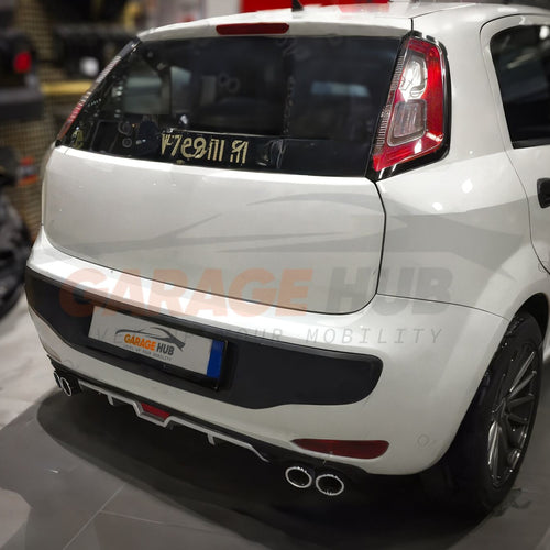 ⭐DIFFUSORE POSTERIORE DOPPIO SCARICO FIAT PUNTO EVO GRANDE PUNTO SOTTO PARAURTI