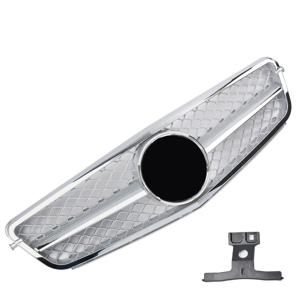 Griglia sportiva per Mercedes W204 S204 C argento cromato C63 AMG LOOK