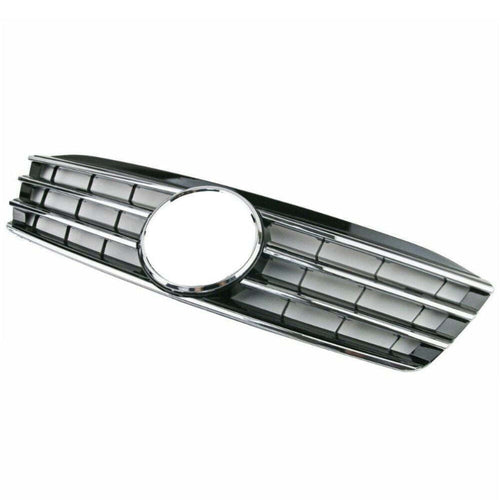 per Mercedes C W203 00-07 Griglia Radiatore Nero Cromato Look AMG
