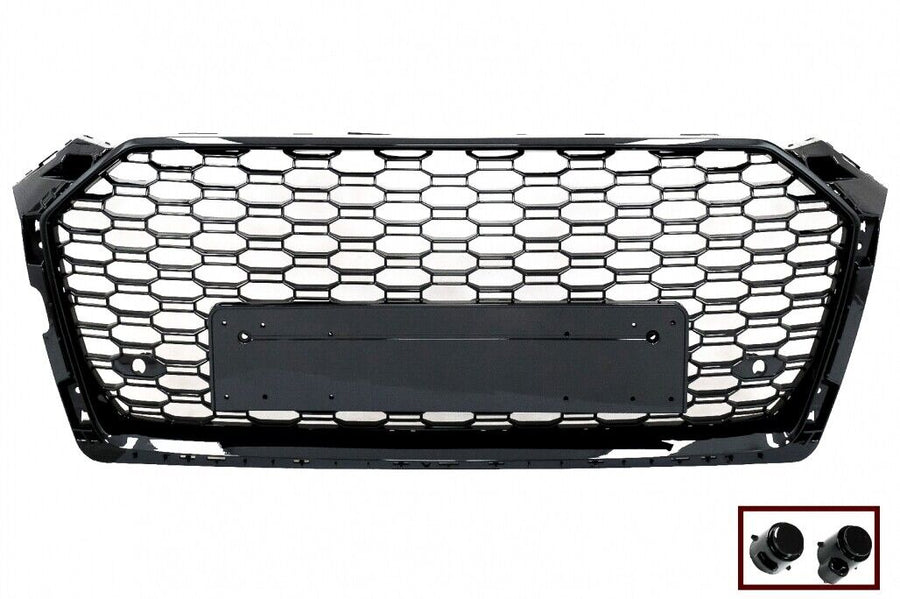 Griglia anteriore senza badge per Audi A5 F5 (2017-2019) RS Design Piano Black