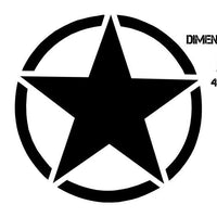 Adesivo Stella Universale per Camion Jeep Wrangler JK o Altre Auto Nero