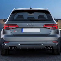 DIFFUSORE RS3 LOOK per Audi A3 8V SPORTBACK dal 2016-2019 (SOLO PER S-LINE) silv