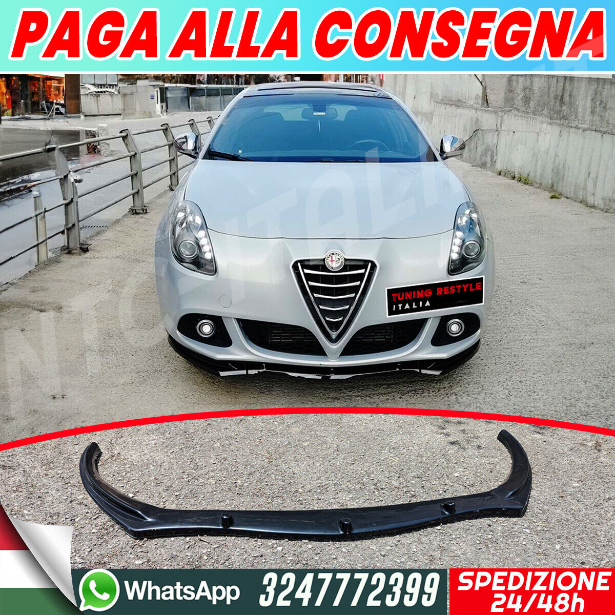 Alfa Giulietta 2010-2020 (940) Diffusore Anteriore *SPORT Mod* ABS Spoiler So...