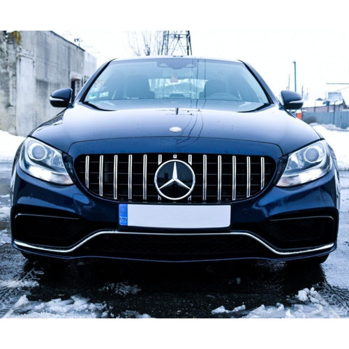 per Mercedes C W205 2014-2018 AMG Line Griglia Radiatore GT Look