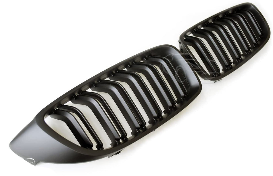 per BMW SERIE 4 F32 GRIGLIA DEL RADIATORE DOPPIO PONTE NERO OPACO