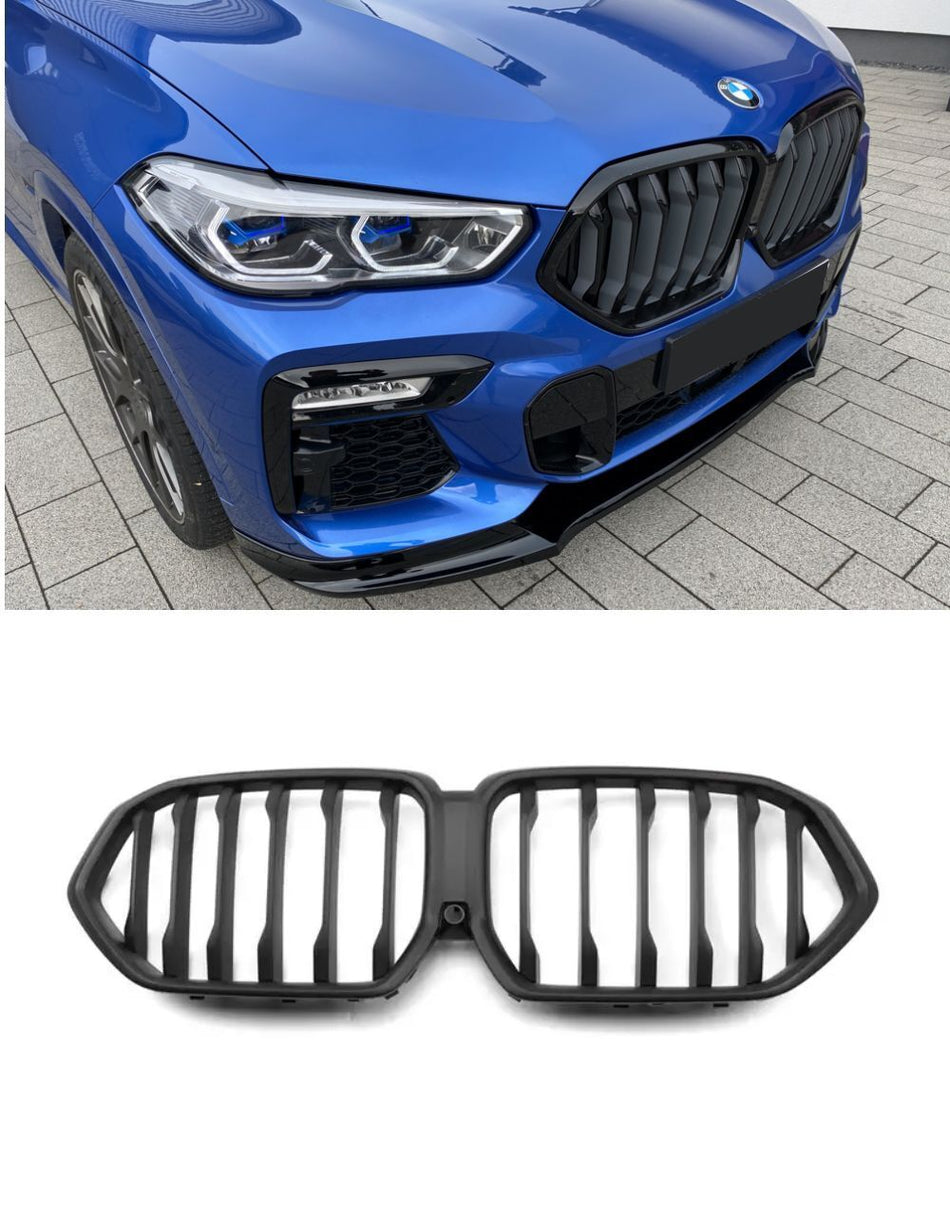 per X6 G06 2018-in poi Griglia Anteriore Nero Opaco Look M