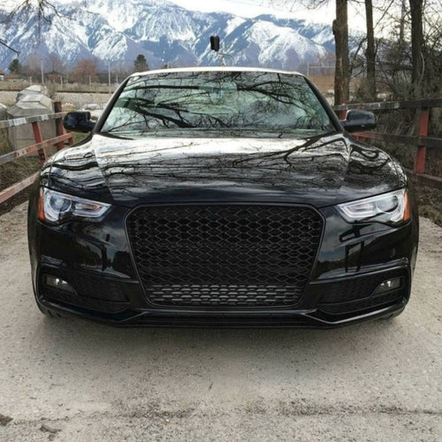 per AUDI A5 8T 2012-2016 Griglia RS5 Look a Nido D'ape Nero PDC
