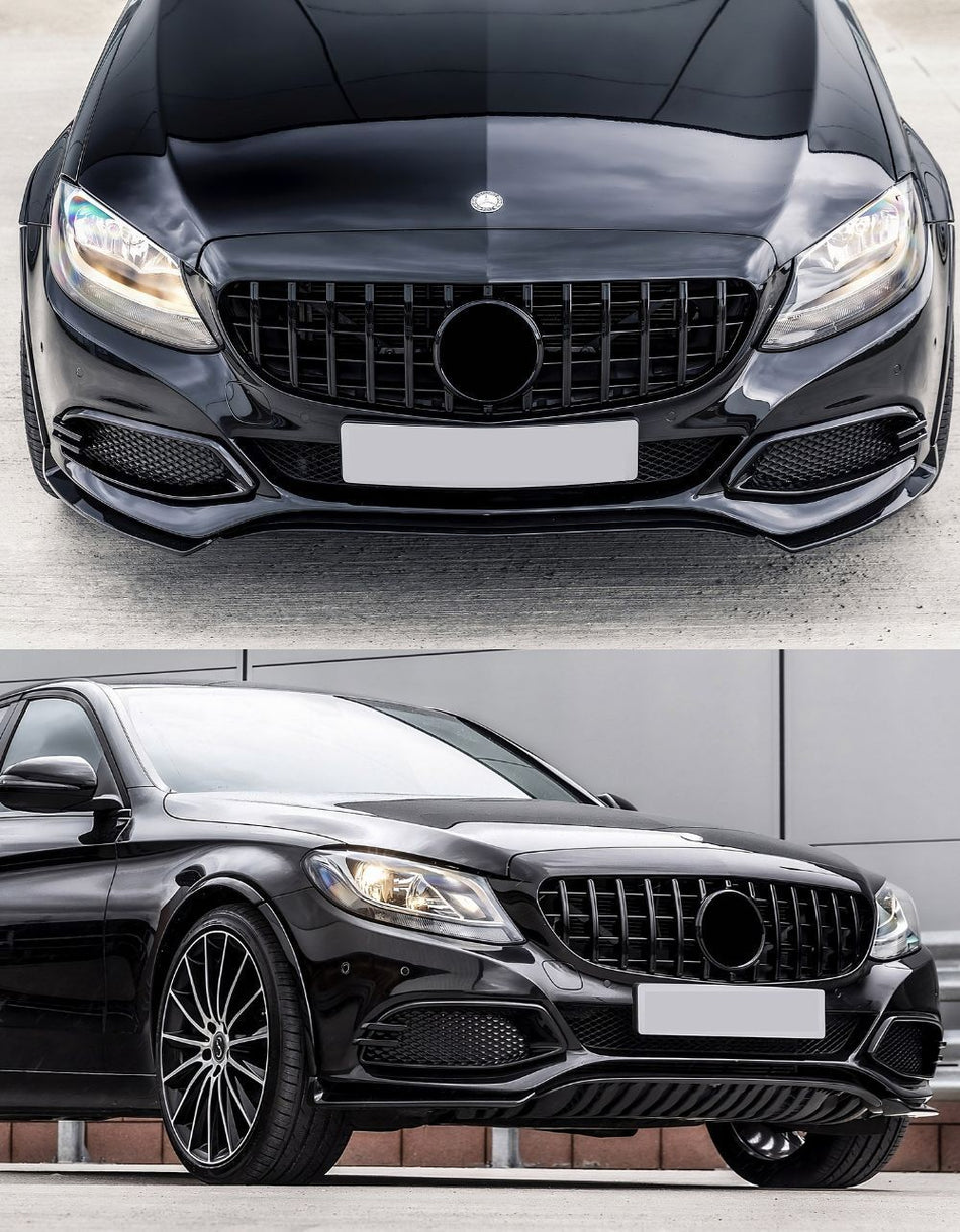per Mercedes C205 Coupe 14-18 Griglia Anteriore Panamericana AMG