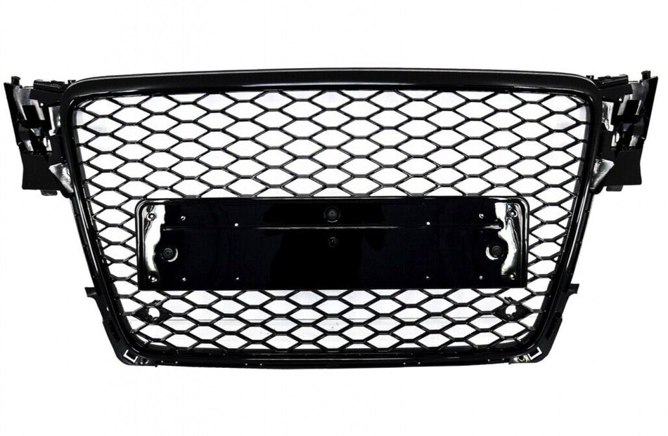 Griglia anteriore senza badge per Audi A4 B8 (2008-2011) RS4 Design Piano Black