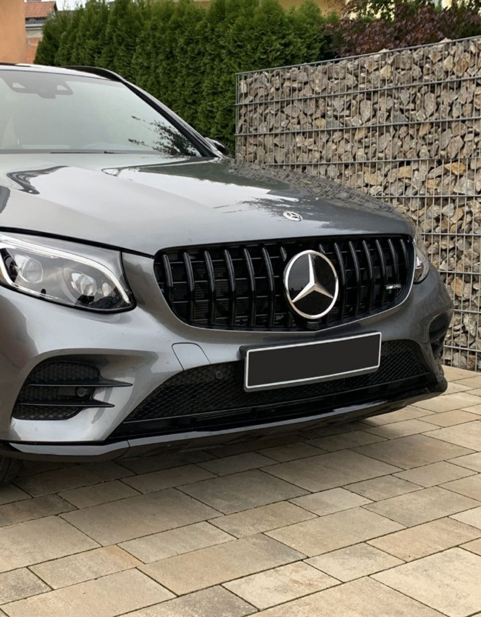 per Mercedes GLC X253 C253 15-19 Griglia Anteriore Nero Lucido