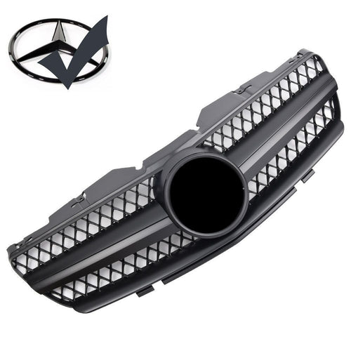Griglia griglia sportiva per Mercedes R230 SL 2001-2006 nero opaco AMG LOOK