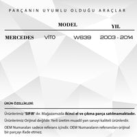 Braccio tergicristallo posteriore Mercedes Vito W639