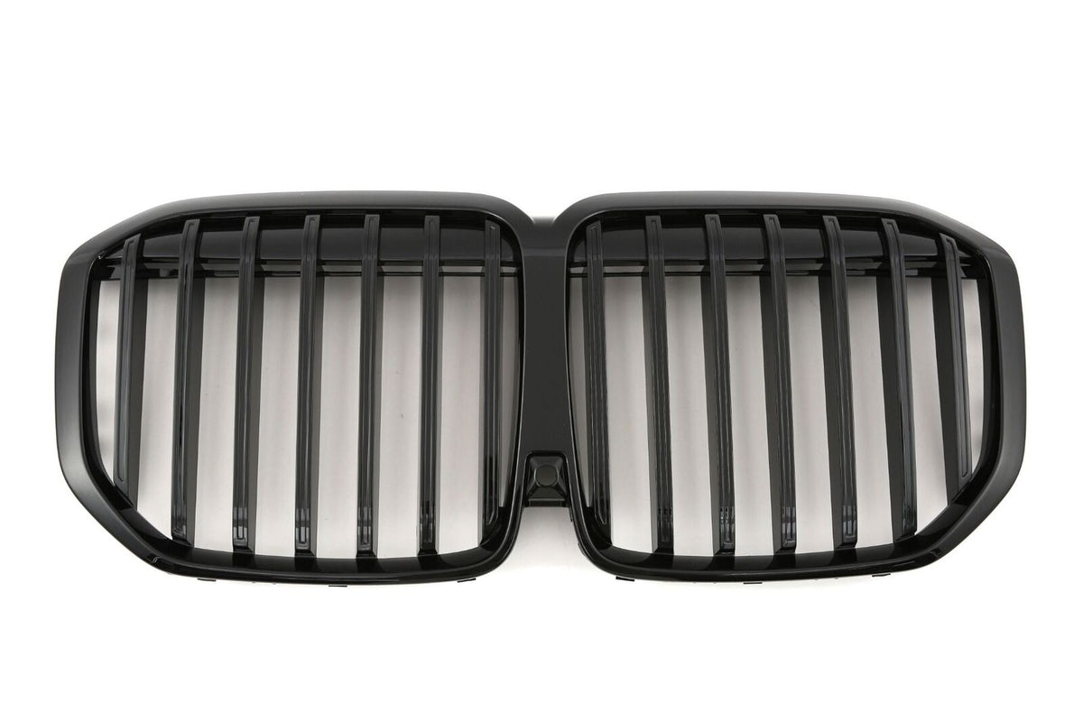 per BMW X7 G07 GRIGLIA DEL RADIATORE DOPPIA STAFFA NERA LUCIDA