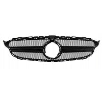 Mercedes C W205 S205 14-18 Griglia Anteriorecon supporto Camera 360° Nero Loo...
